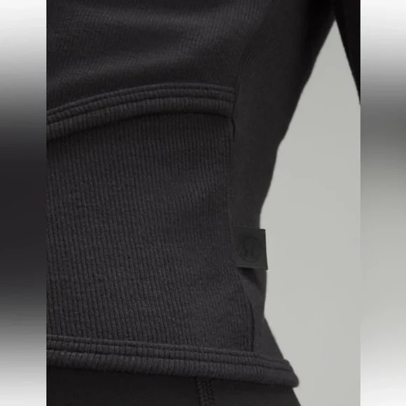 Wrap-Front Ribbed Long Sleeve Top - Picture 4 of 9